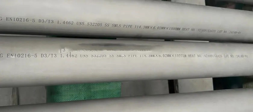 EN 10216-5 1.4462 Duplex Stainless Steel Seamless Pipe EN 10216-5 1.4462 Duplex Stainless Steel Seamless Pipe