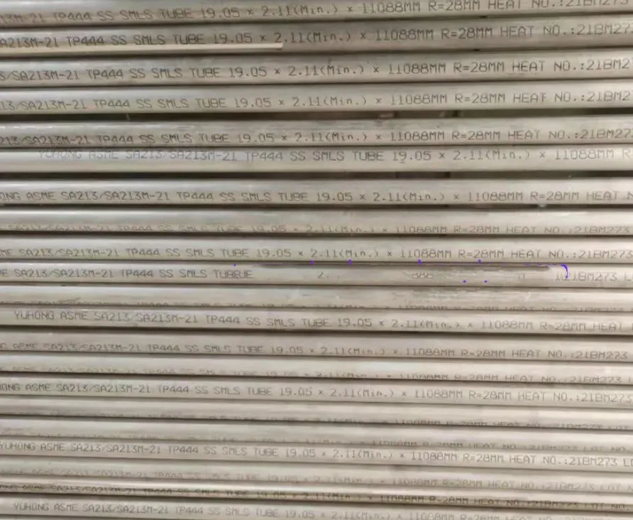 ASTM A213 TP444 Seamless Steel Tube for Heat Exchangers ASTM A213 TP444 Seamless Steel Tube for Heat Exchangers